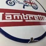 Vintage Lambretta Sign – Bike Gas Service Station Porcelain Advertising Sign - Image 11