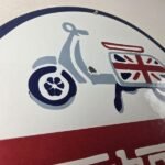 Vintage Lambretta Sign – Bike Gas Service Station Porcelain Advertising Sign - Image 5