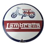 Vintage Lambretta Sign – Bike Gas Service Station Porcelain Advertising Sign - Image 2