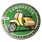 Vintage Lambretta Sign – Scooter Gas Bike Service Porcelain Advertising Sign - Image 2