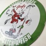 Vintage Layfield Sign – Fishing Lures Sign – Gas Service Pump Plate Sign - Image 13