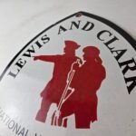 Vintage Lewis & Clark Sign – National Historic Trails Porcelain Gas Pump Sign - Image 12