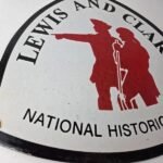Vintage Lewis & Clark Sign – National Historic Trails Porcelain Gas Pump Sign - Image 6