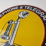 Vintage Lincoln Telephones Sign – Telegraph Phone Gas Porcelain Sign - Image 12