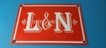 Vintage Louisville Nashville Railroad Sign – Trains Railway Porcelain Gas Sign - Image 2