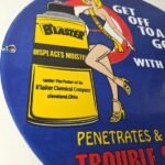 Vintage Lubricant Sign – Pin Up Trouble Shooter Porcelain Gas Service Sign - Image 6