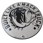 Vintage Mack Trucks Sign – Diesel Bulldog Auto Gas Pump Porcelain Sign