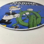 Vintage Marine Gasoline Sign – Popeye Sailor Porcelain Enamel Gas Oil Pump Sign - Image 10