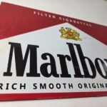 Vintage Marlboro Cigarette Sign – Porcelain Tobacco Gas Pump Store Sign - Image 11