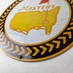 Vintage Masters Golf Sign – Golfing Sales Clubs Dealer Porcelain Gas Pump Sign - Image 14