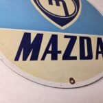 Vintage Mazda Porcelain Sign | Automobile Repair Shop Gas Pump - Image 11