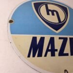 Vintage Mazda Porcelain Sign | Automobile Repair Shop Gas Pump - Image 6