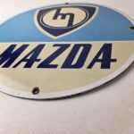 Vintage Mazda Porcelain Sign | Automobile Repair Shop Gas Pump - Image 10