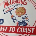Vintage McDonalds Fast Food Porcelain – Burgers SpeeDee Drive Thru Gas Pump Sign - Image 4
