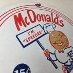 Vintage McDonalds Fast Food Porcelain – Burgers SpeeDee Drive Thru Gas Pump Sign - Image 5