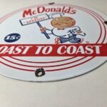 Vintage McDonalds Fast Food Porcelain – Burgers SpeeDee Drive Thru Gas Pump Sign - Image 10