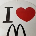 Vintage McDonalds Porcelain – Fast Food Burgers Old Drive Thru Gas Pump Sign - Image 3