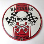 Vintage Mean Old Bastards Sign – Hot Rod Rat Fink Motorcycles Porcelain Ad Sign - Image 15