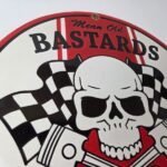 Vintage Mean Old Bastards Sign – Hot Rod Rat Fink Motorcycles Porcelain Ad Sign - Image 5