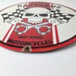 Vintage Mean Old Bastards Sign – Hot Rod Rat Fink Motorcycles Porcelain Ad Sign - Image 10