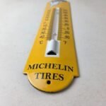 Vintage Michelin Bibendum Sign – Gas Auto Tires Sign on Porcelain Thermometer - Image 10