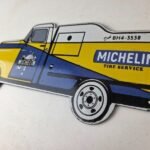 Vintage Michelin Tires Bibendum Sign – Gas Pump Automobile Sales & Service Sign - Image 12