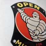 Vintage Michelin Tires Sign – Gas Auto Motorcycle Rubber Service Sign - Image 6