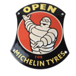 Vintage Michelin Tires Sign – Gas Auto Motorcycle Rubber Service Sign