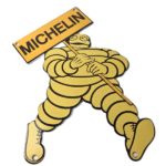 Vintage Michelin Tires Sign – Gas Oil Pump Plate Garage Motorcycle Service Sign