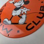 Vintage Mickey Mouse Club Sign – Porcelain Gas Pump Service Station Sign - Image 14
