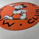 Vintage Mickey Mouse Club Sign – Porcelain Gas Pump Service Station Sign - Image 10