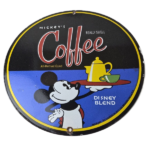 Vintage Mickeys Coffee Sign – Disney Blend Disney Advertising Gas Oil Pump Sign