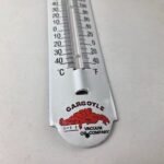 Vintage Mobil Gas Sign – Service Station Pump Ad Sign on Porcelain Thermometer - Image 11