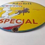 Vintage Mobil Gasoline Sign – Casper Ghost Gas Pump Station Ad Porcelain Sign - Image 10