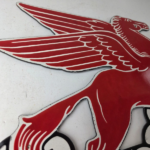 Vintage Mobil Gasoline Sign – Pegasus Motor Oil Gas Pump Station Porcelain Sign - Image 5