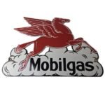 Vintage Mobil Gasoline Sign – Pegasus Motor Oil Gas Pump Station Porcelain Sign - Image 2