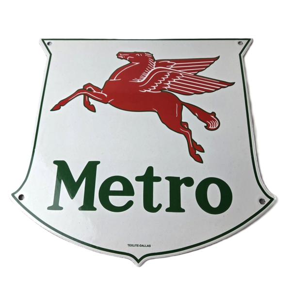 vintage-mobil-metro-sign-porcelain-metro-gasoline-pegasus-gas-pump-sign-306506773880-600x600-1.png Vintage Mobil Metro Sign – Porcelain Metro Gasoline Pegasus Gas Pump Sign - Image 1