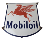 Vintage Mobil Oil Sign – Gasoline Advertising Gas Pump Station Porcelain Sign