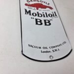 Vintage Mobil Porcelain Sign – BB Motor Oil Can Porcelain Gargoyle Sign - Image 11