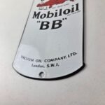 Vintage Mobil Porcelain Sign – BB Motor Oil Can Porcelain Gargoyle Sign - Image 14