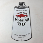 Vintage Mobil Porcelain Sign – BB Motor Oil Can Porcelain Gargoyle Sign - Image 15