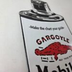 Vintage Mobil Porcelain Sign – BB Motor Oil Can Porcelain Gargoyle Sign - Image 5