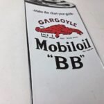Vintage Mobil Porcelain Sign – BB Motor Oil Can Porcelain Gargoyle Sign - Image 6