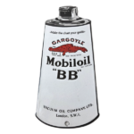 Vintage Mobil Porcelain Sign – BB Motor Oil Can Porcelain Gargoyle Sign - Image 2