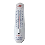 Vintage Mobil Safety Sign – Gas Service Pump Ad Sign on Porcelain Thermometer