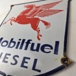 Vintage Mobil Sign – Diesel Gasoline Advertising Gas Fuel Station Porcelain Sign - Image 13