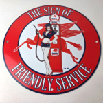 Vintage Mobil Sign – Pegasus Friendly Service Gas Pump Service Porcelain Sign - Image 15