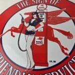 Vintage Mobil Sign – Pegasus Friendly Service Gas Pump Service Porcelain Sign - Image 4
