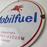 Vintage Mobil Sign – Pegasus Mobilgas Gas Fuel Pump Service Porcelain Sign - Image 13