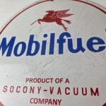 Vintage Mobil Sign – Pegasus Mobilgas Gas Fuel Pump Service Porcelain Sign - Image 4